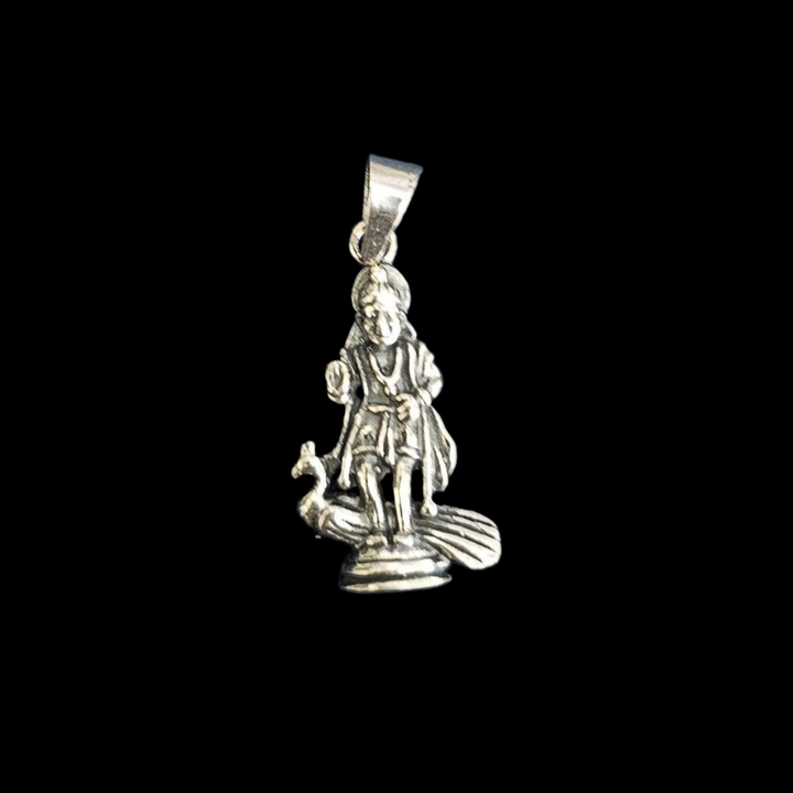 Pure silver Lord murugan kartikeya pendant