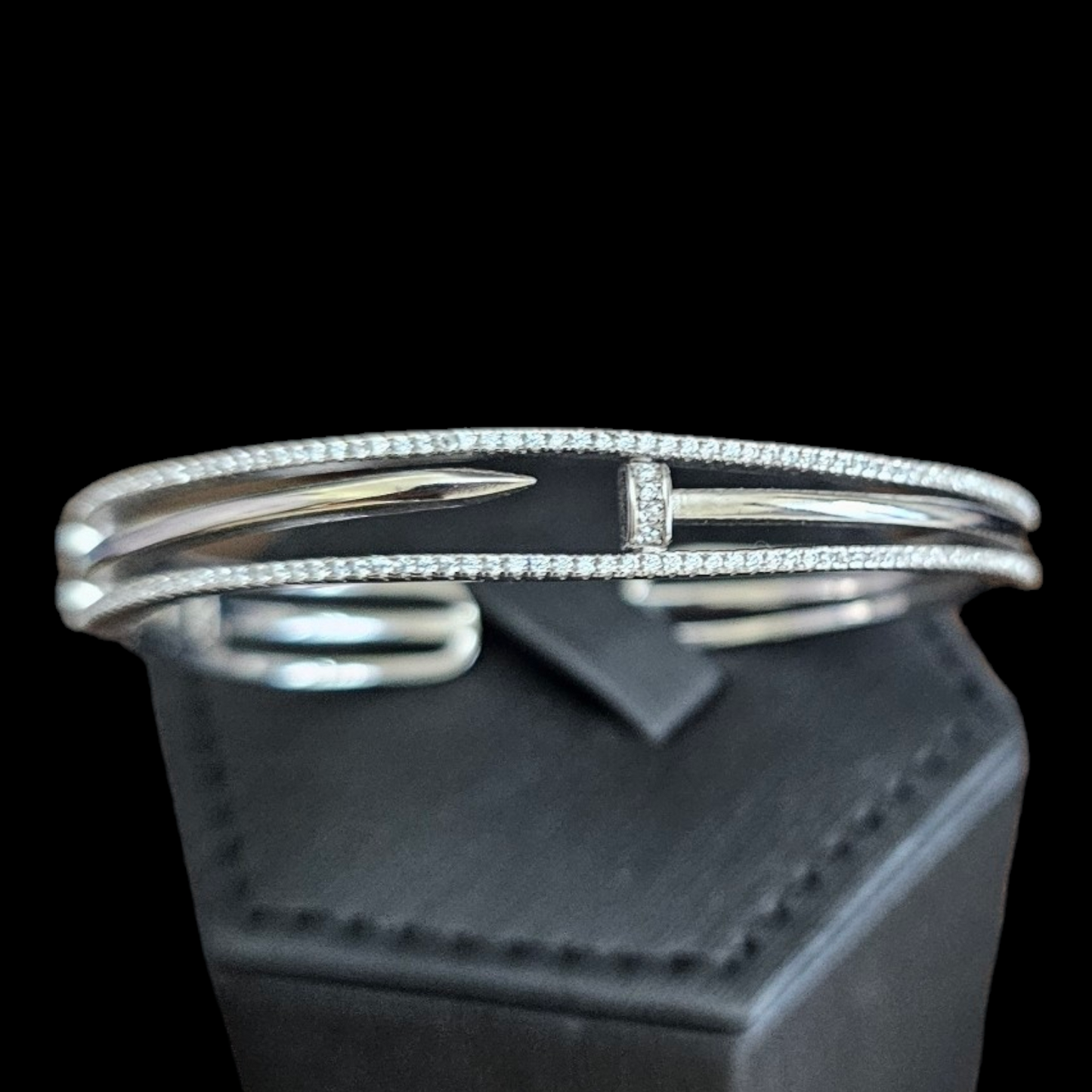 925 sterling silver nail design bracelet