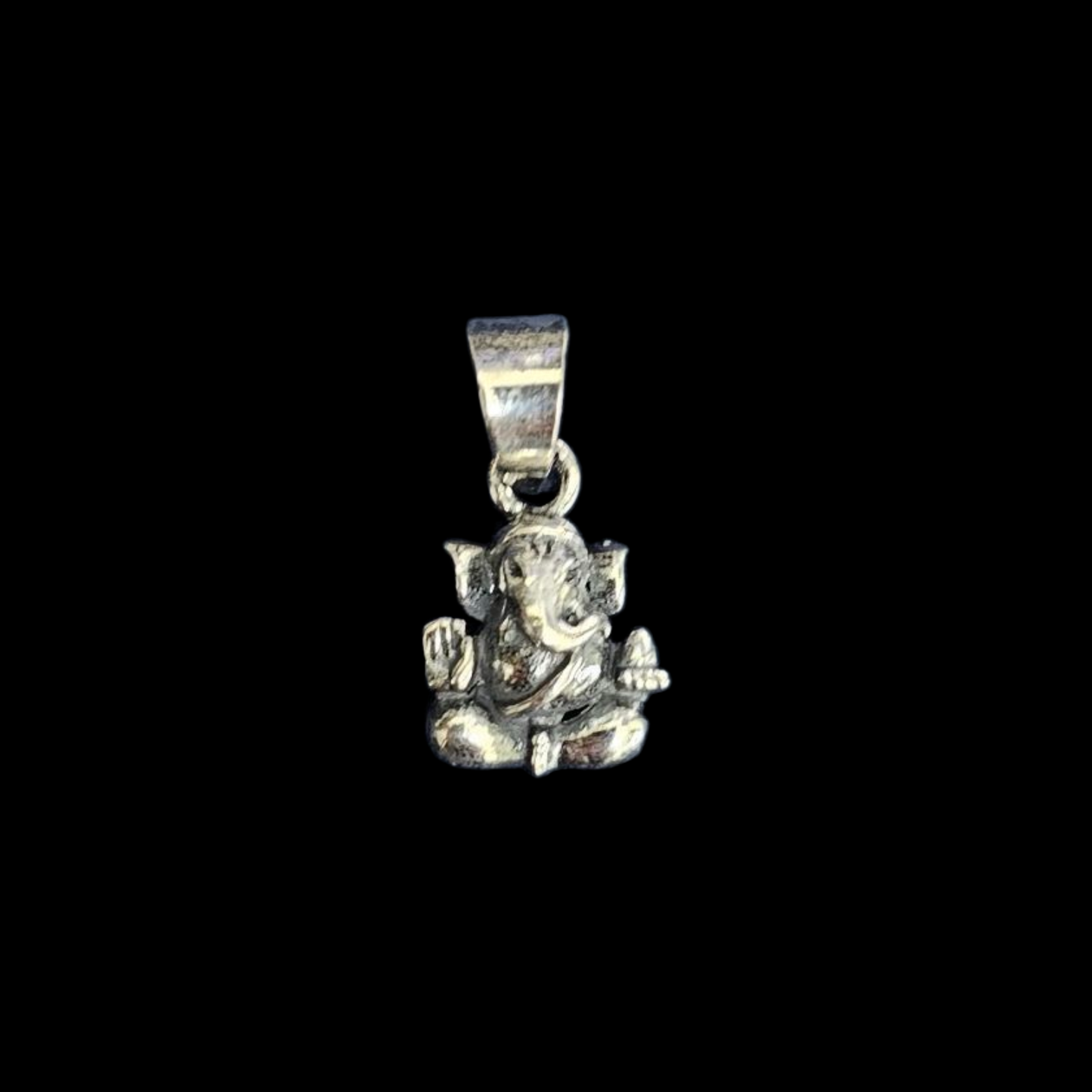 Pure silver ganesha pendant