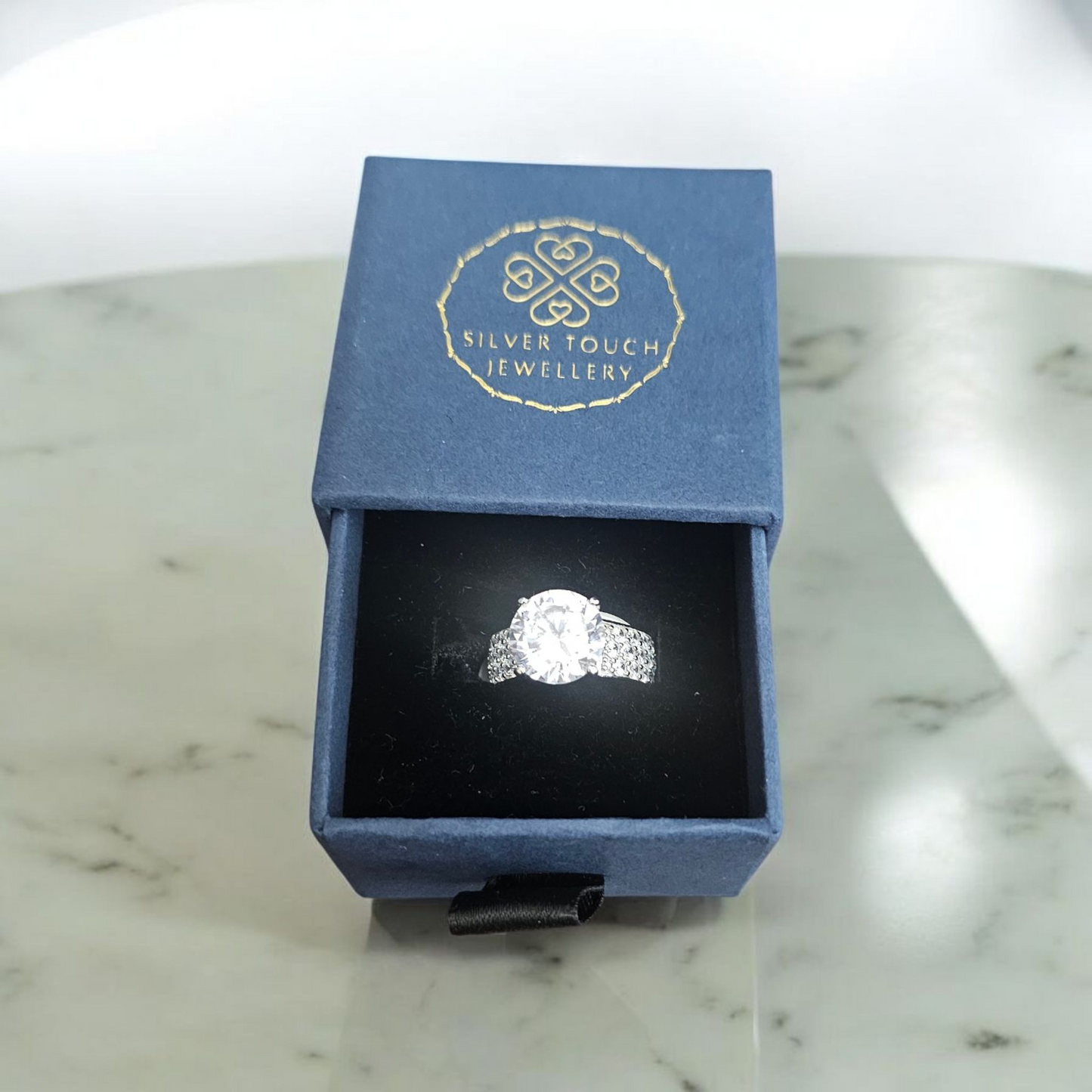 925 sterling silver big stone ring ,perfect for gifting or engagement ring or wedding ring.