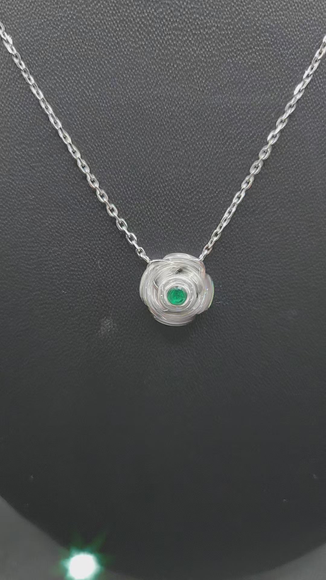Sparkling Necklace with Spinning Pendant.