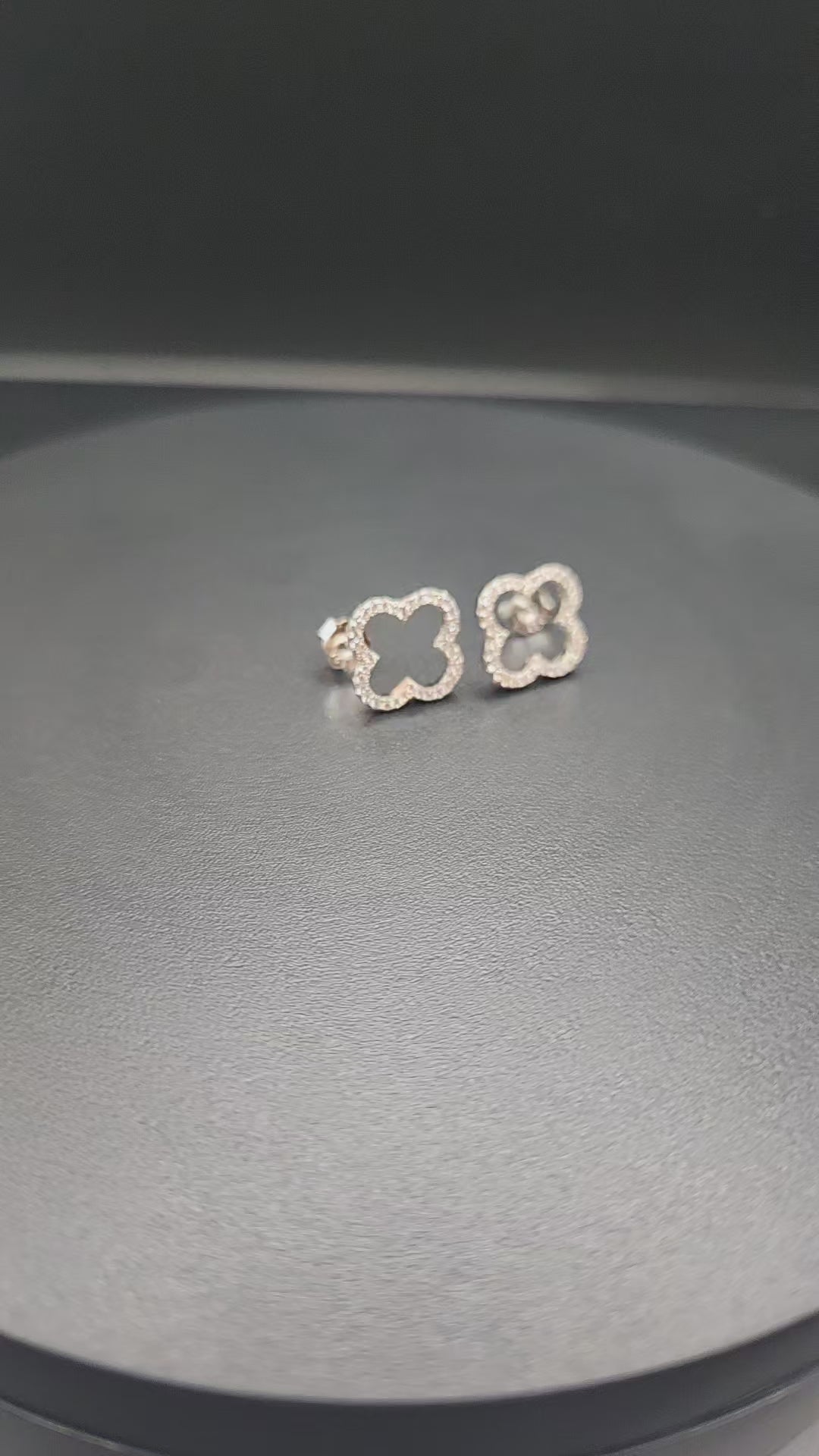 Hollow Four Clover Leaf Earrings.