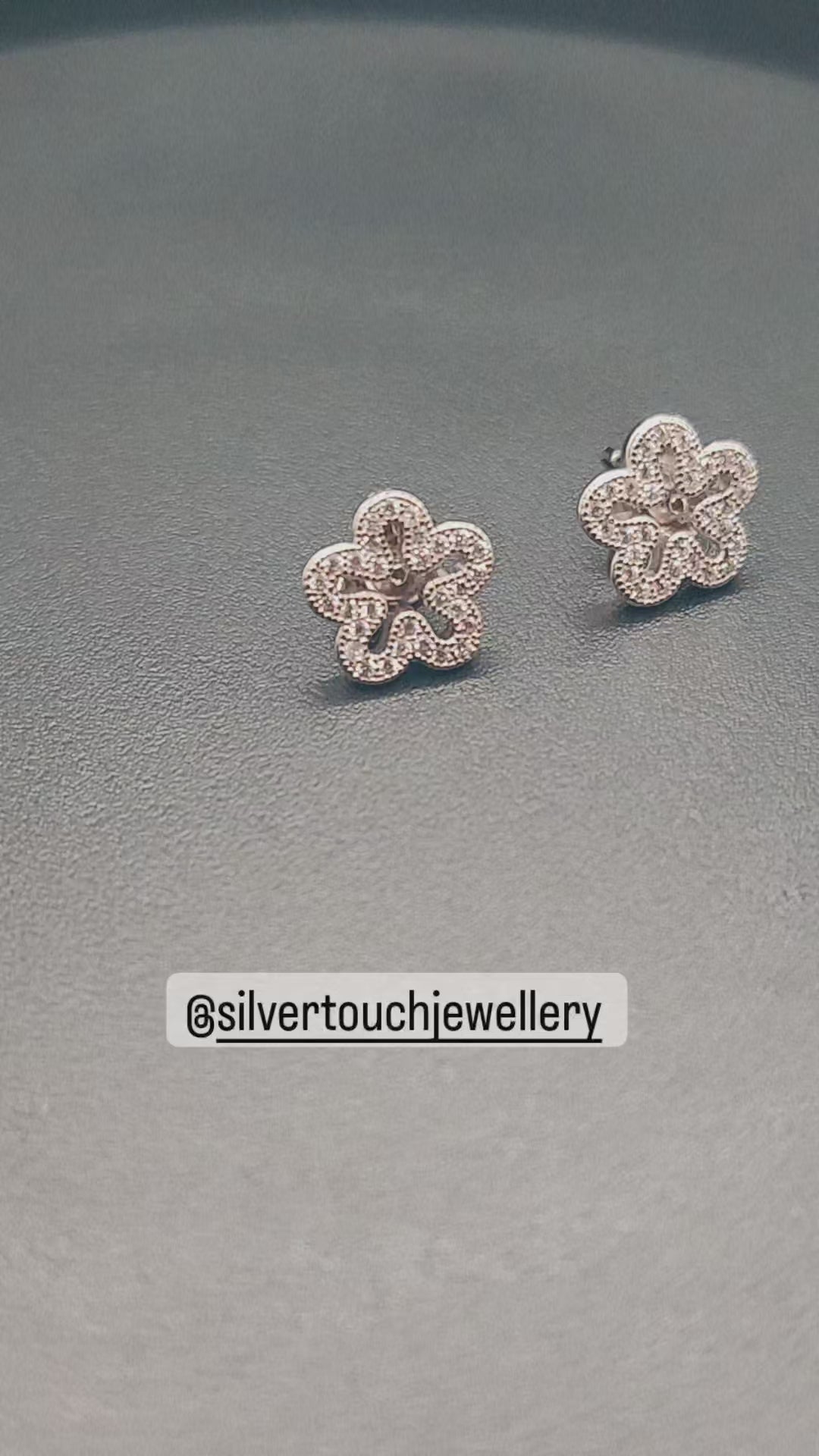 Amazing Blossom Zircon Stone Stud Earrings