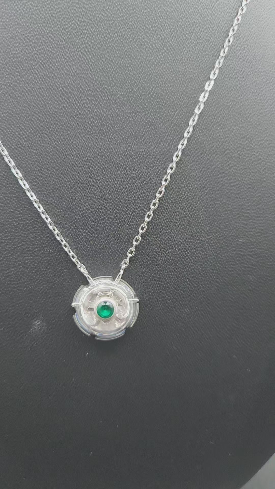 Sparkling SnowFlake Spinning Pendant Necklace