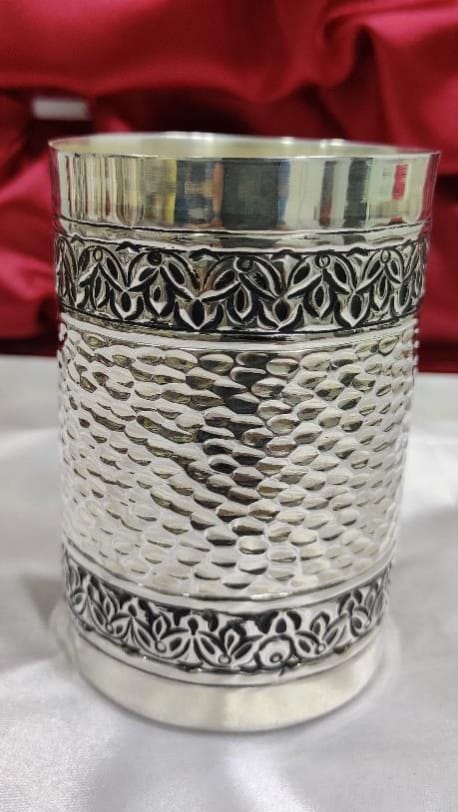 Antique Silver Nakshi Glass