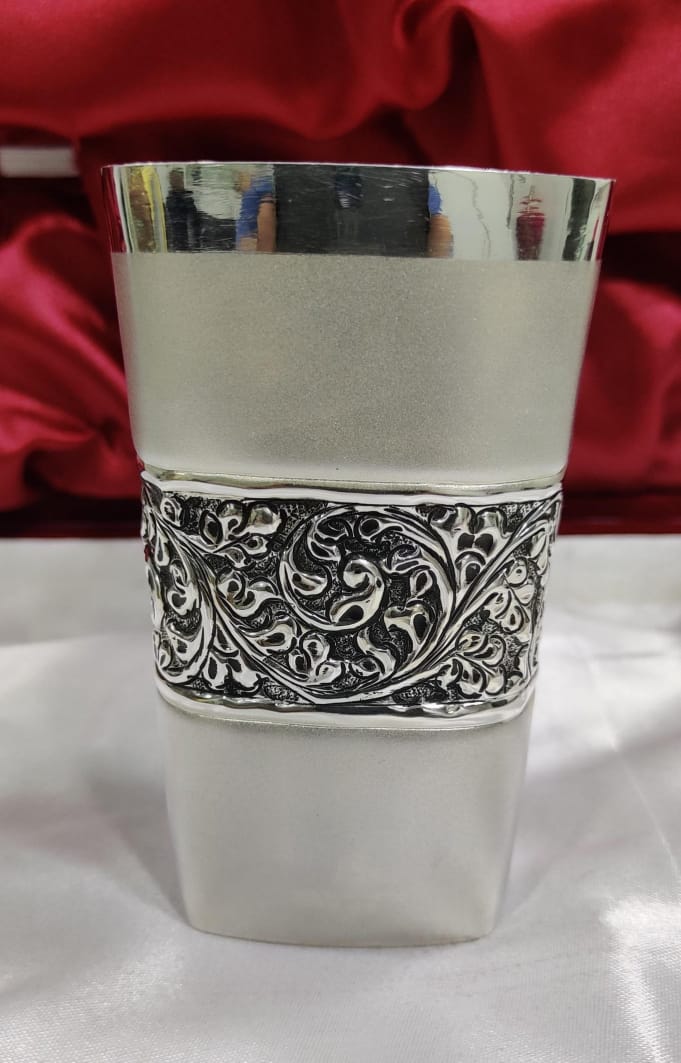 Antique Silver Square Glass