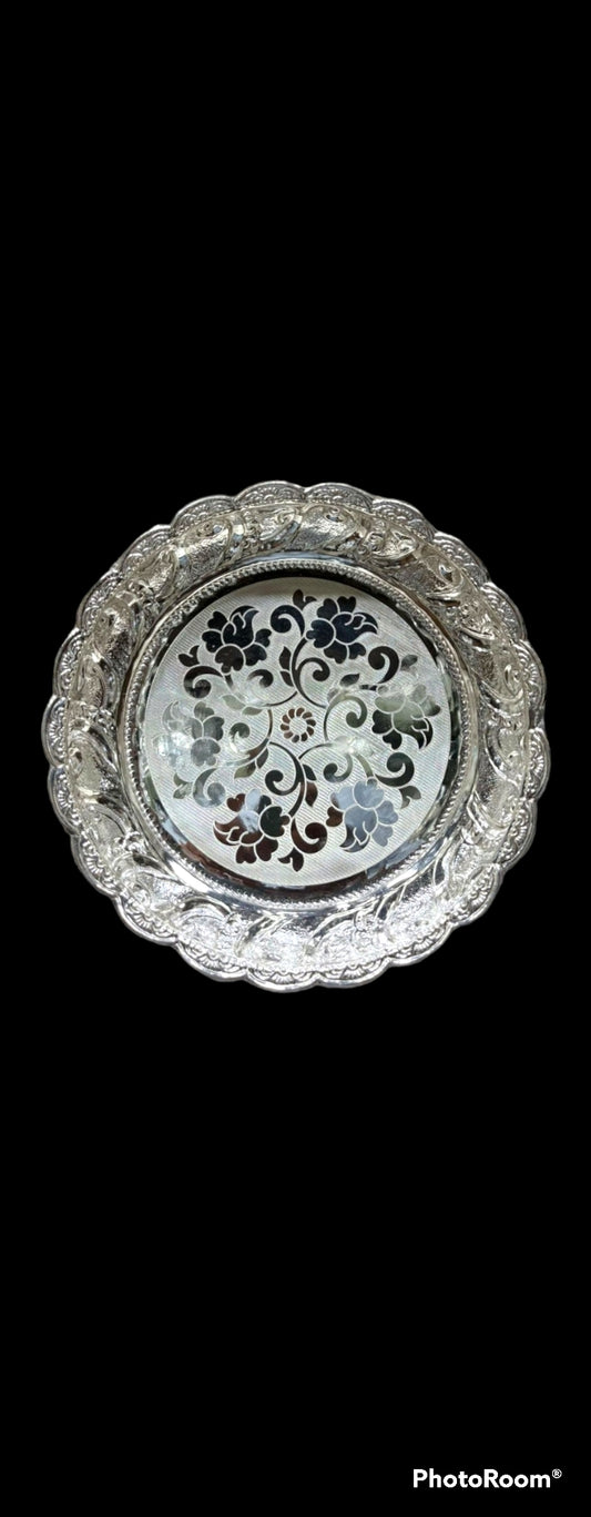 Silver Nakshi Plate