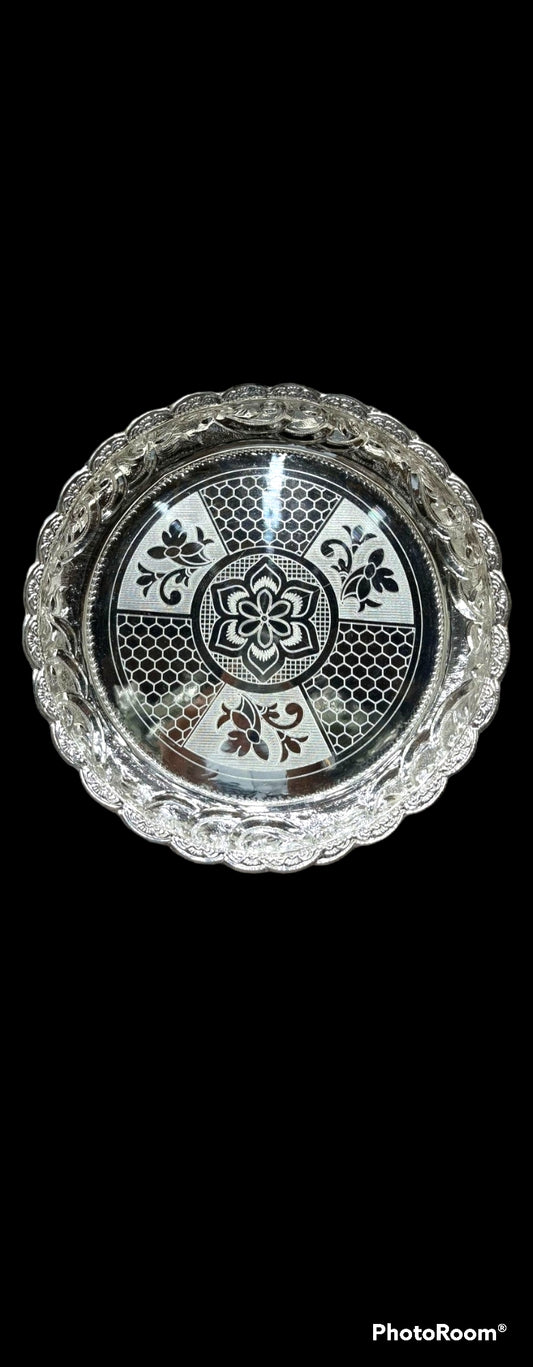 Nakshi Silver Pooja Plate