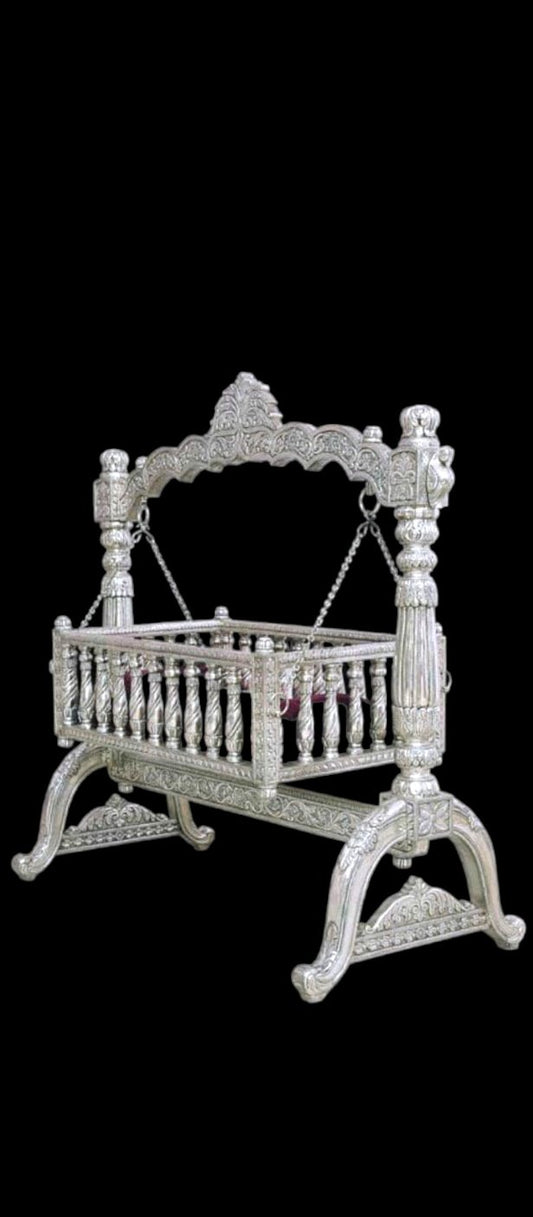 Antique Silver Cradle