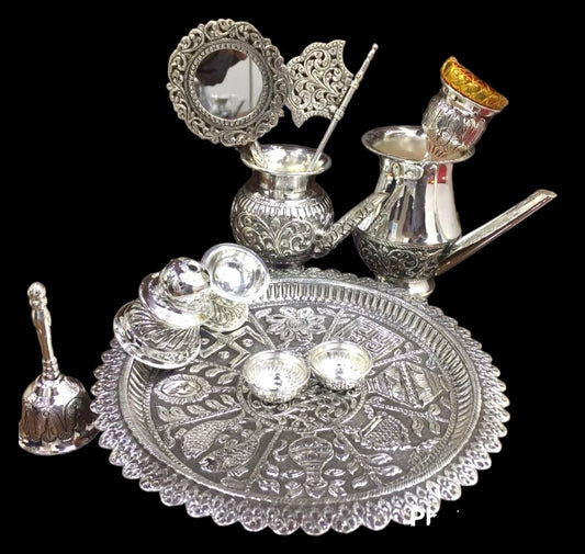 Antiqie Silver Pooja thali