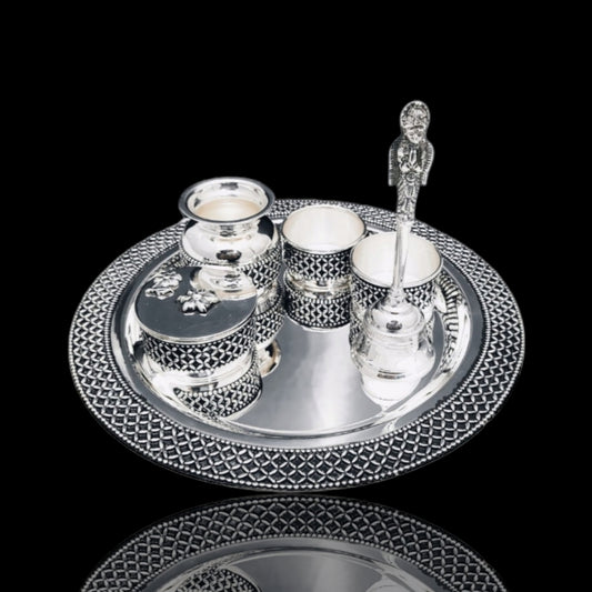 Antique Silver Pooja thali