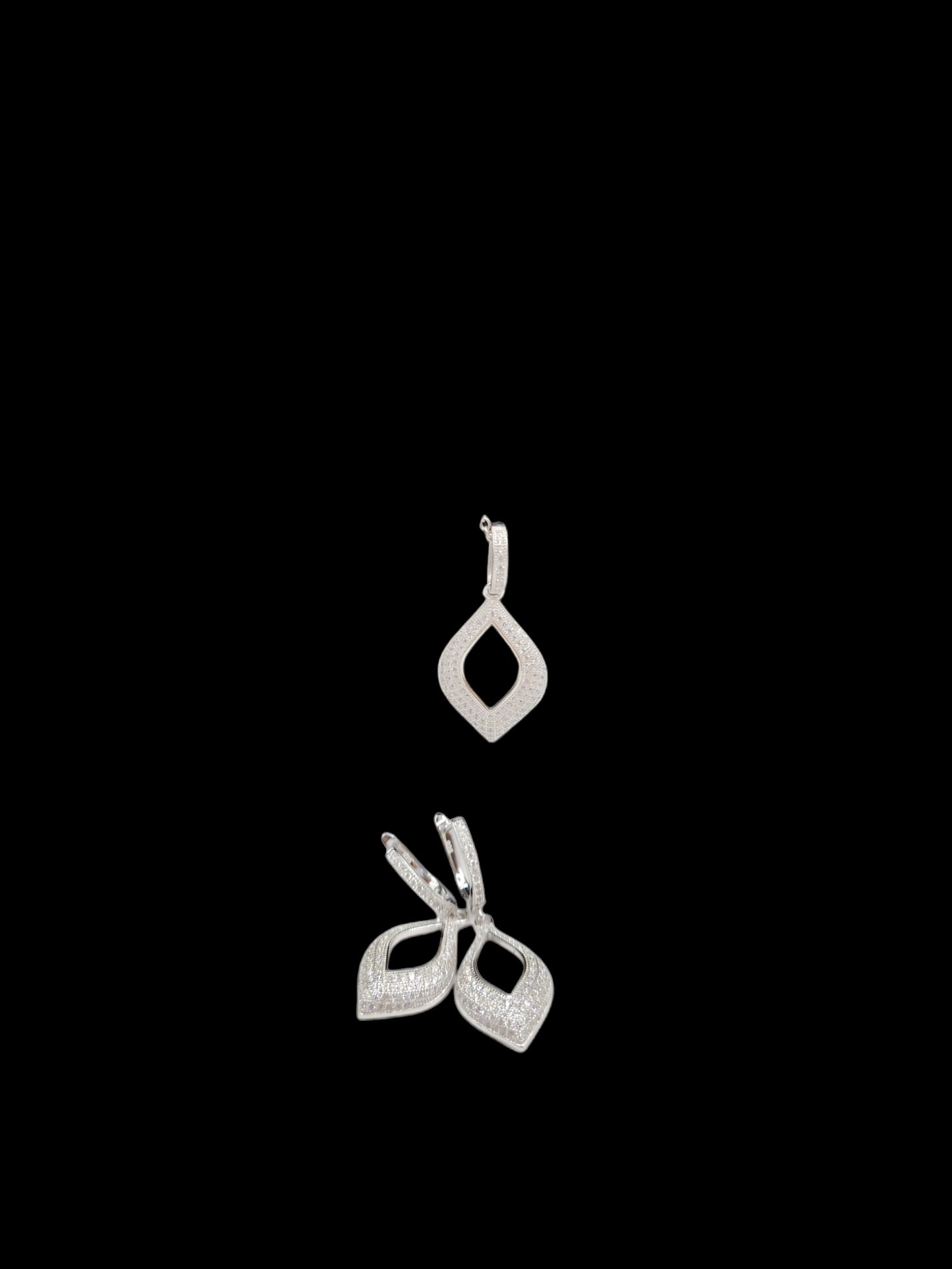 Sterling Silver Pendant Earrings Set