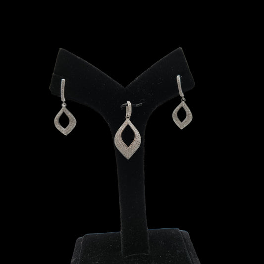 Sterling Silver Pendant Earrings Set