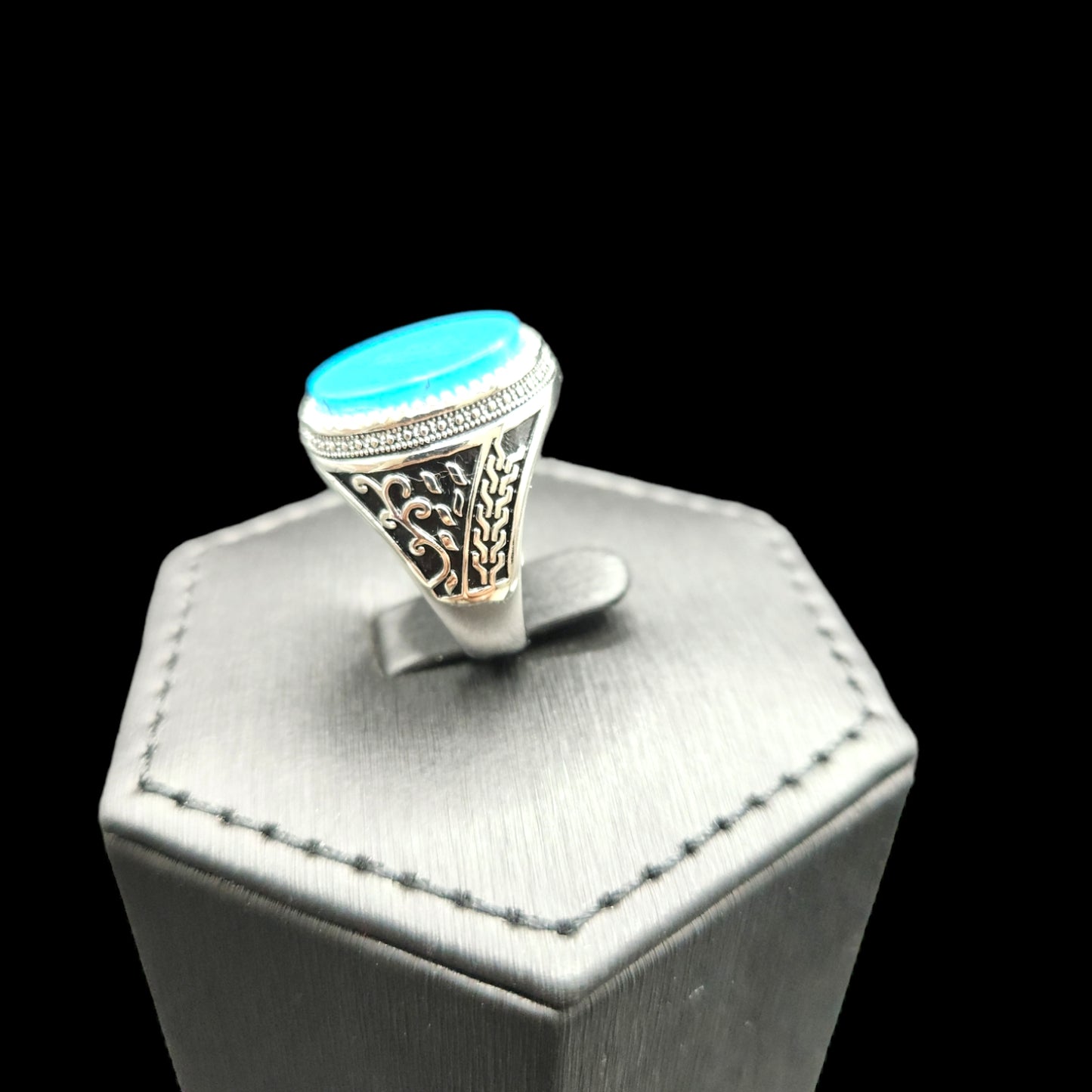 Vintage Turquoise Ring for Men.