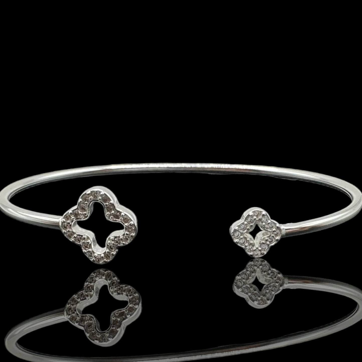 Cuff Bracelet with Clover