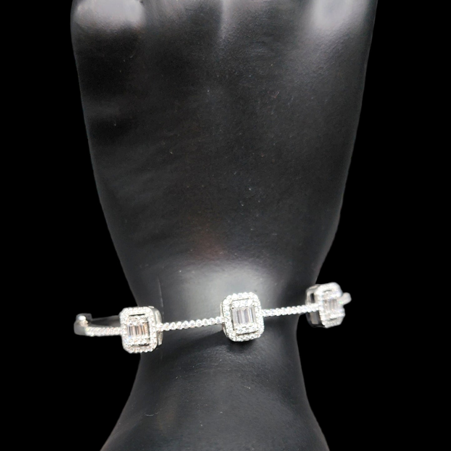 Sterling Silver AD Bracelet with Ring