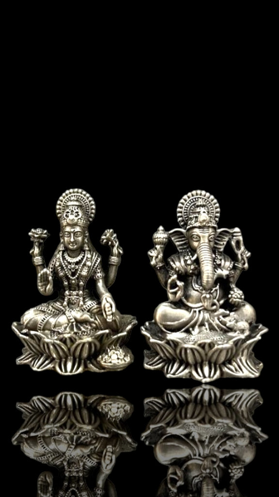 Laxmiji And Ganesh Solid Idol.