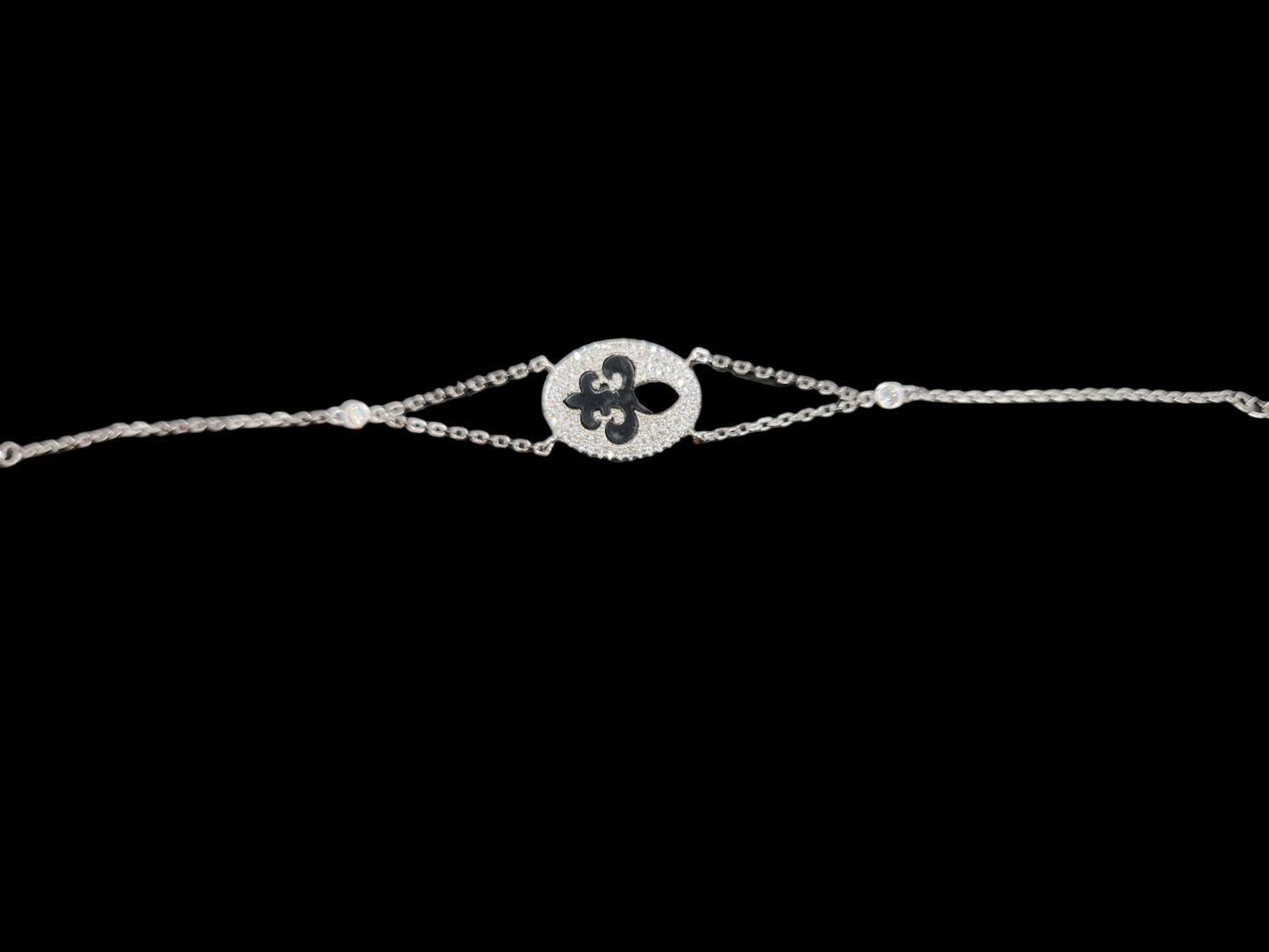 Traditional Fleur-de-lys (Lily) Symbolic Loose Bracelet.