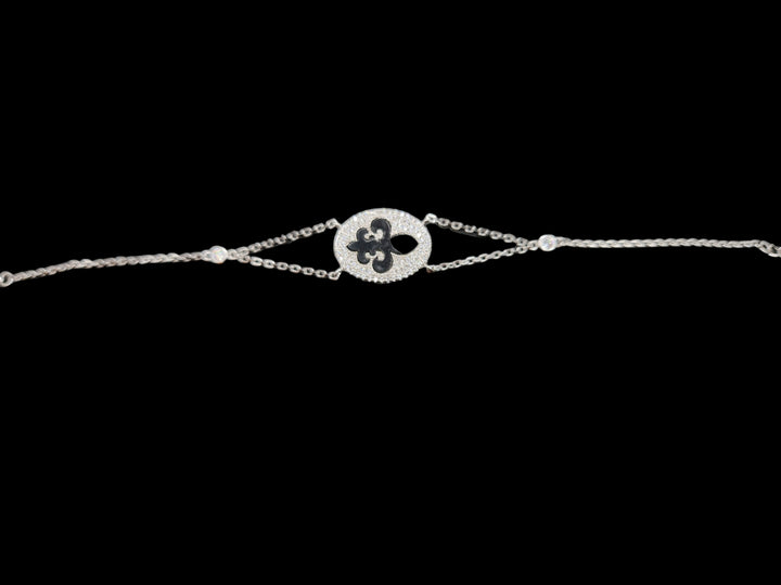 Traditional Fleur-de-lys (Lily) Symbolic Loose Bracelet.
