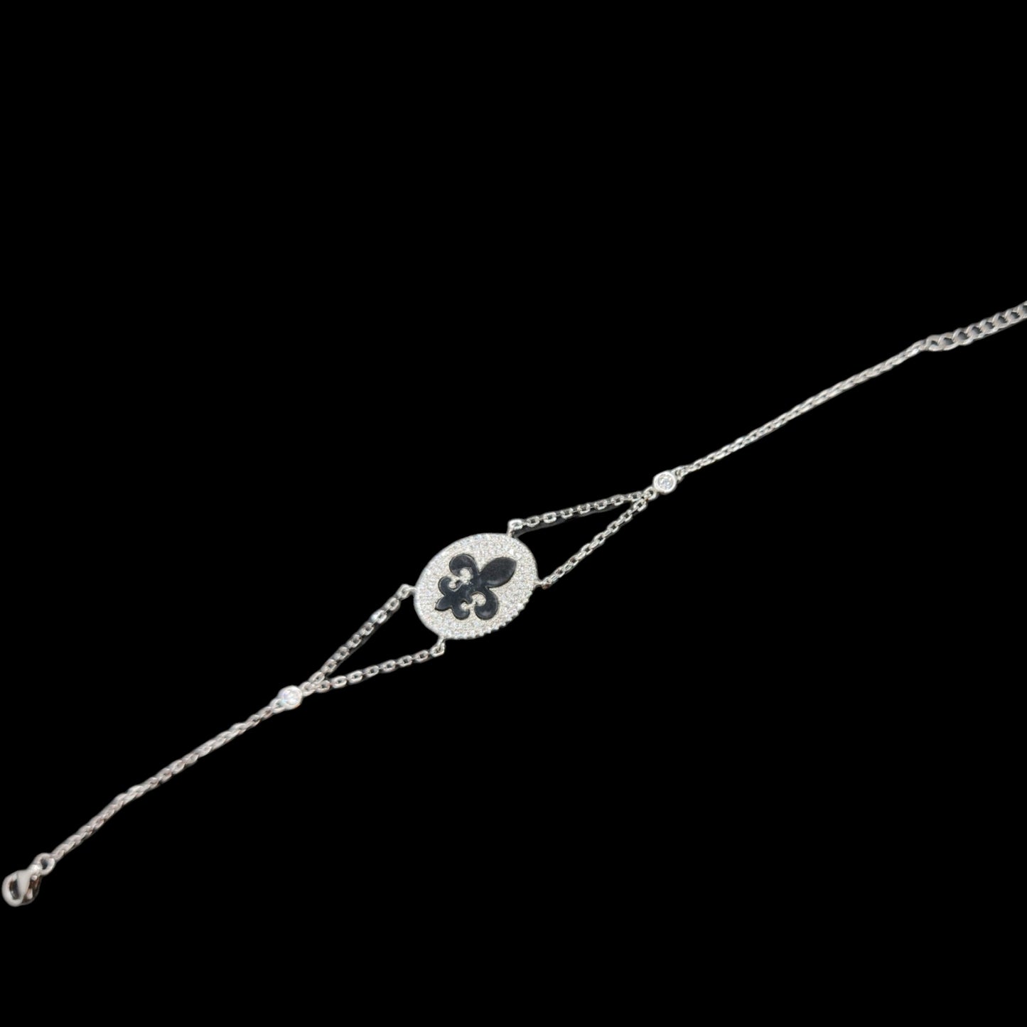 Traditional Fleur-de-lys (Lily) Symbolic Loose Bracelet.