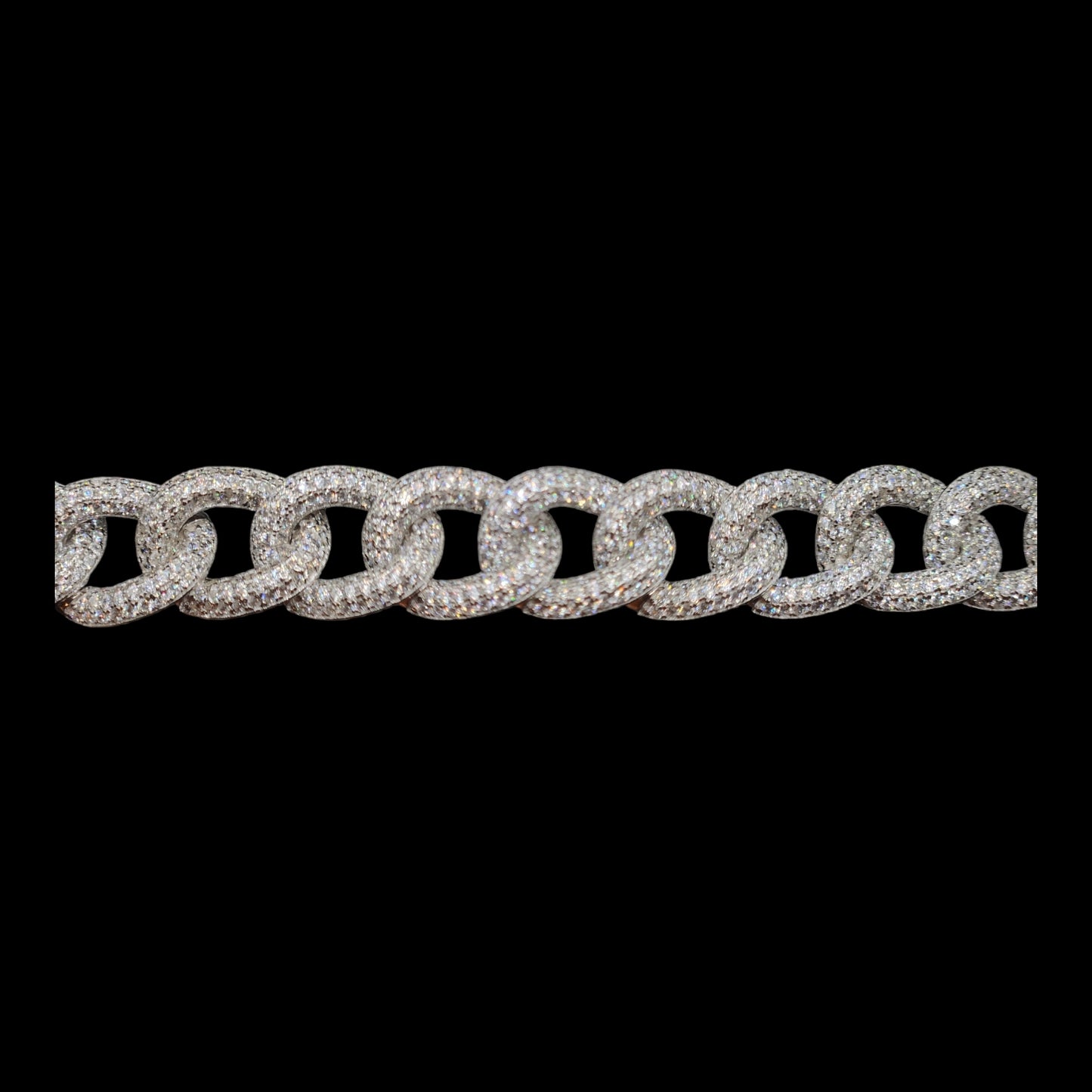 Solid Curb Chain Design Men's Bracelet.