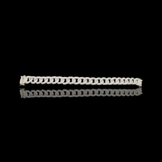 Solid Curb Chain Design Men's Bracelet.