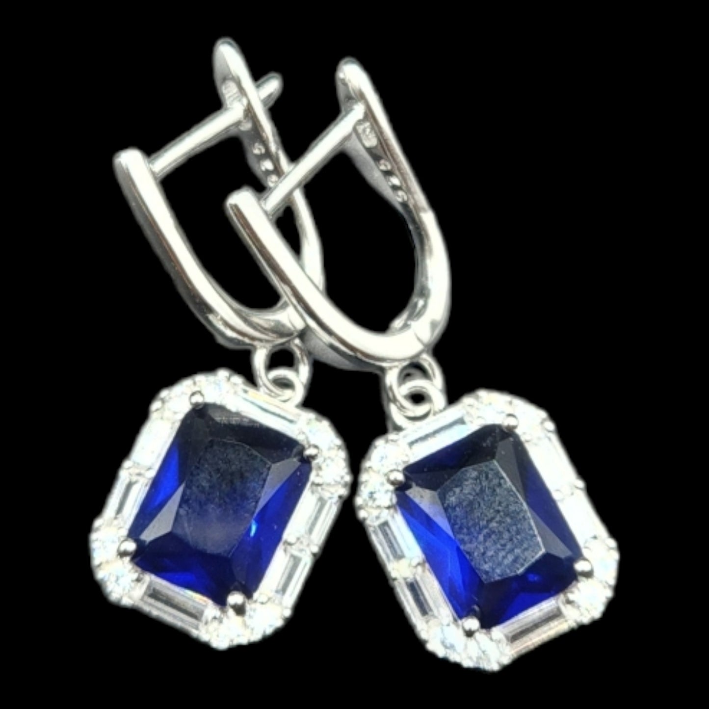 Princess Cut Zircon Stone  Pendant Earrings with Ring set