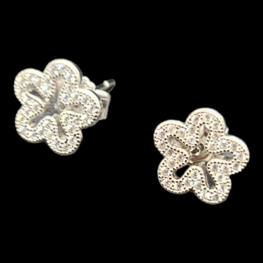 Amazing Blossom Zircon Stone Stud Earrings