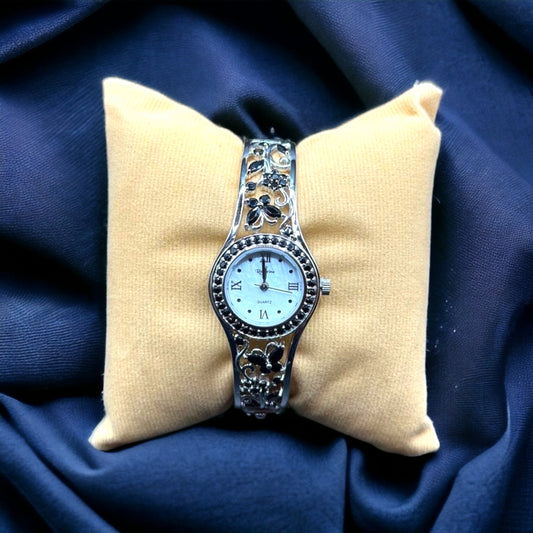 Sterling Silver Bangle Style Watch.