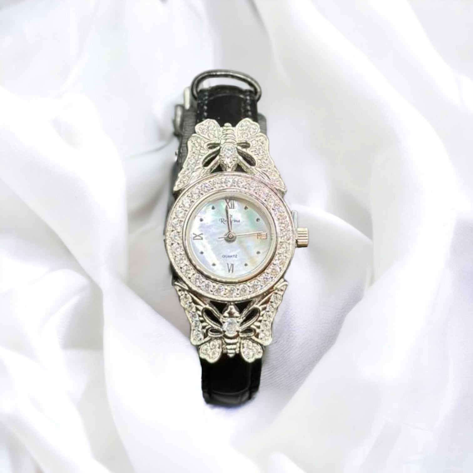 Sterling Silver Watch with Leather Belt.