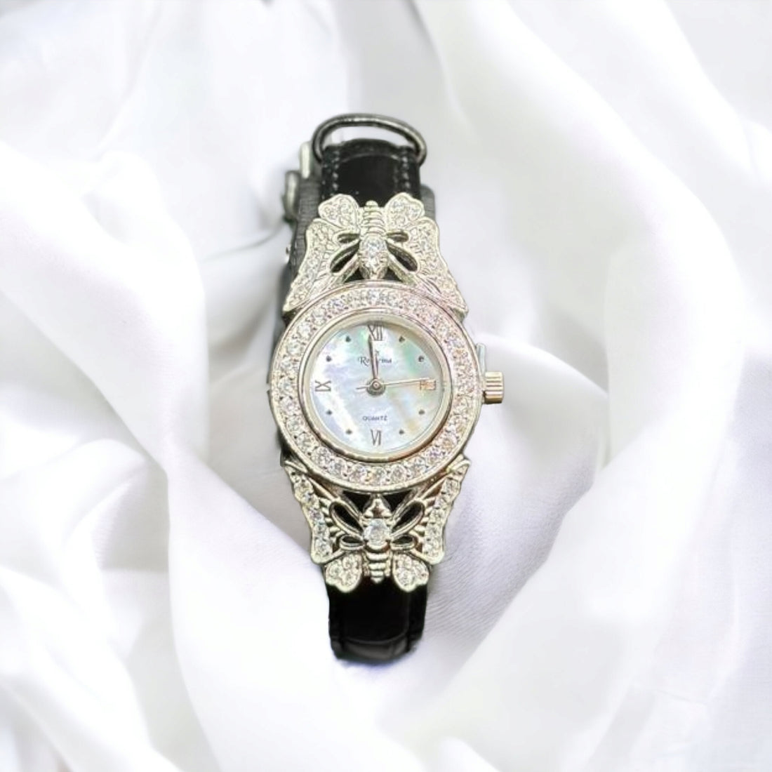 Sterling Silver Watch with Leather Belt.