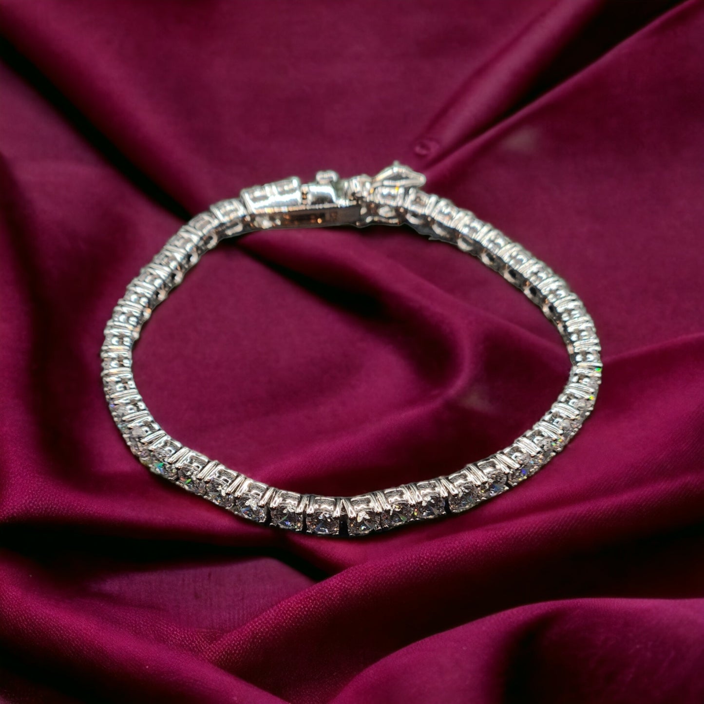 Sterling Silver Tennis Bracelet.