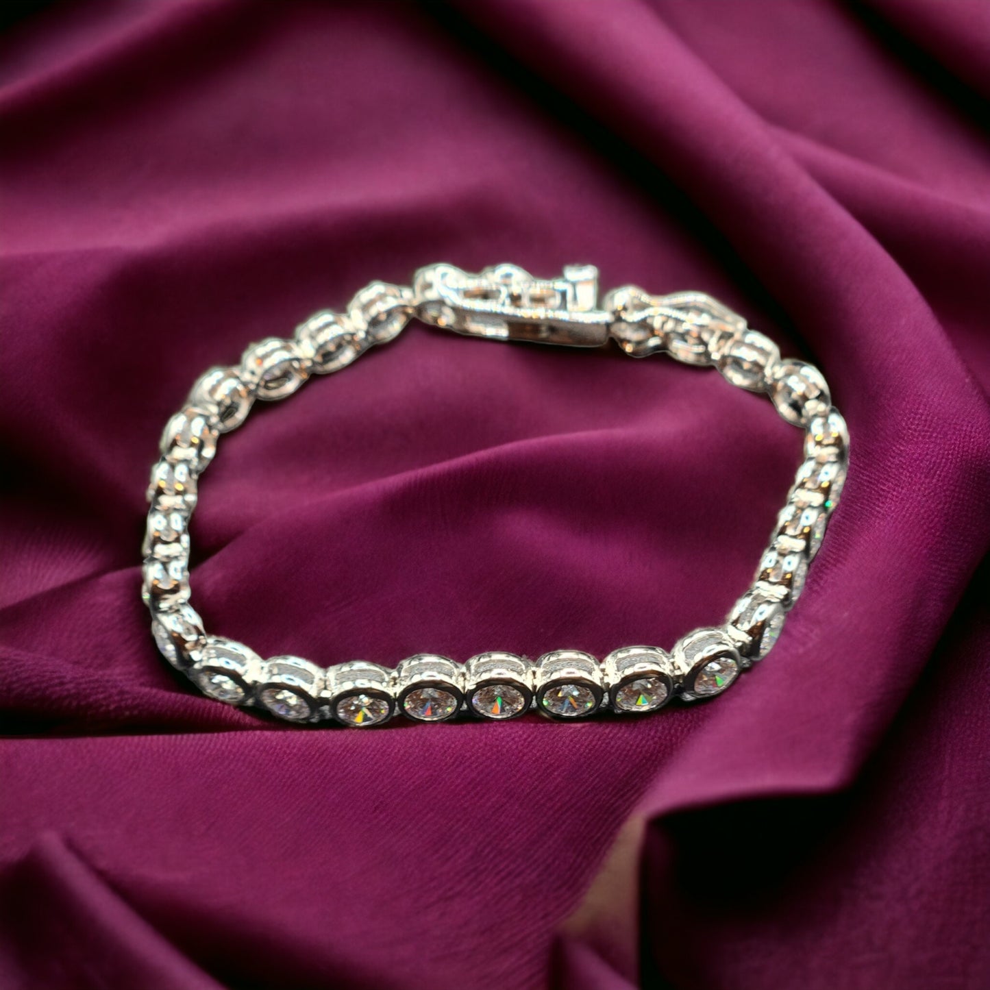 Sterling Silver Tennis Bracelet.