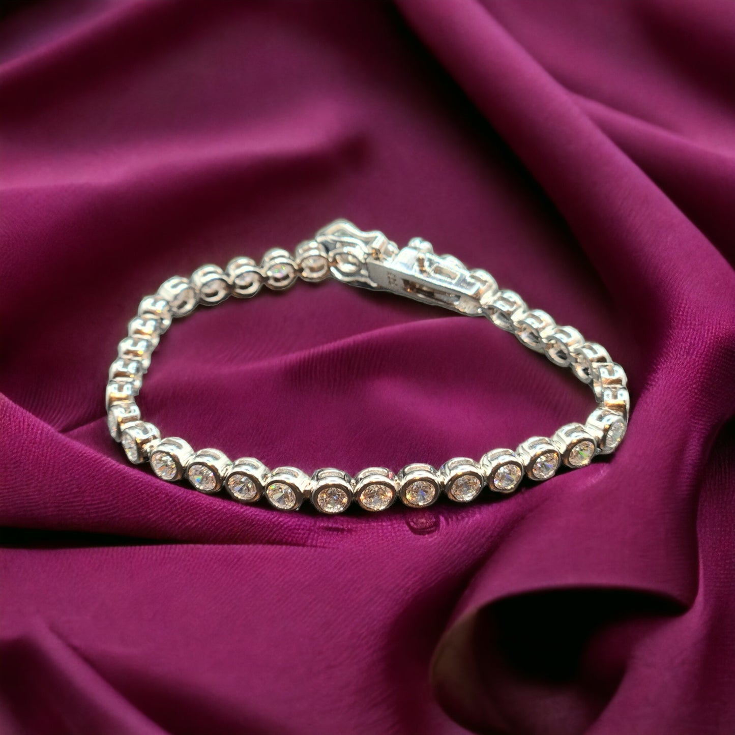 Sterling Silver Tennis Bracelet.