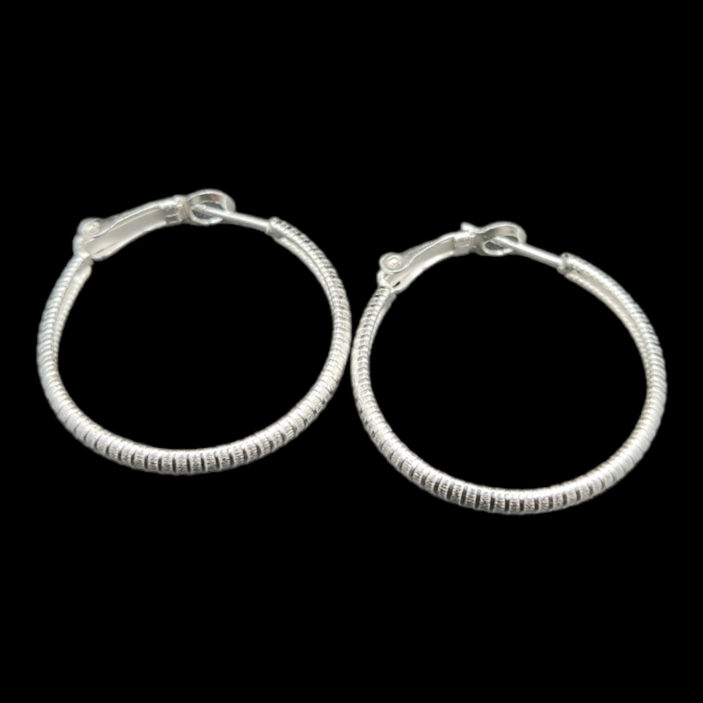 Sterling Silver Embellished Hinged Hoop