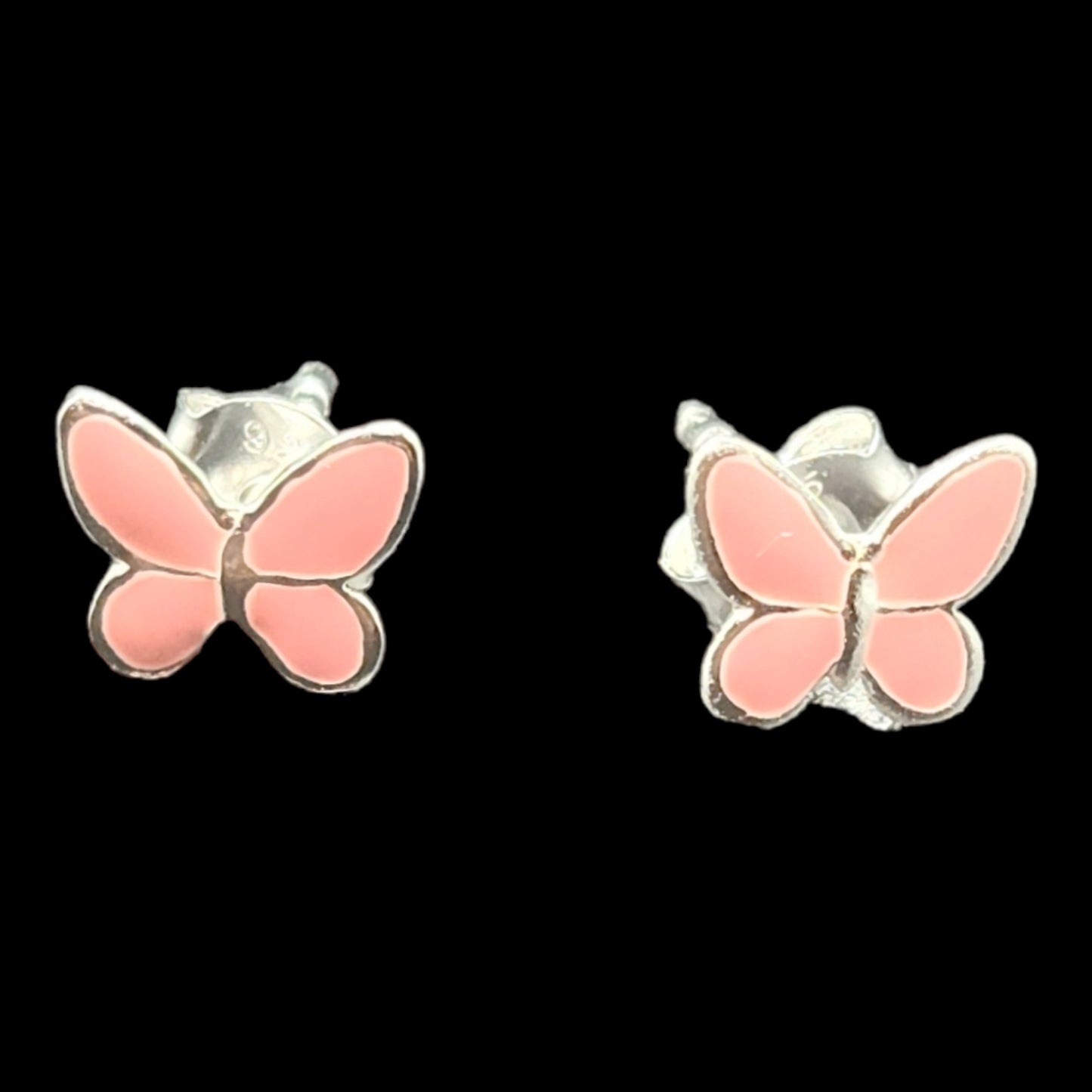 Sterling Silver Butterfly Shape Kids Earrings.