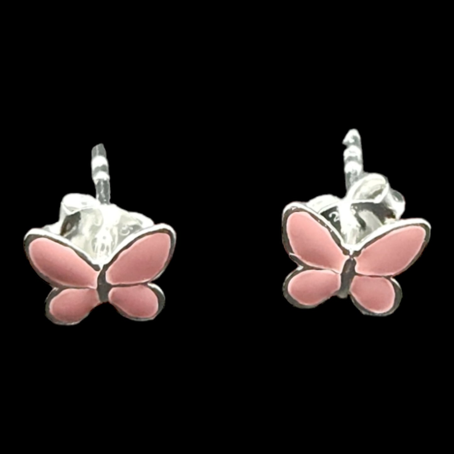 Sterling Silver Butterfly Shape Kids Earrings.