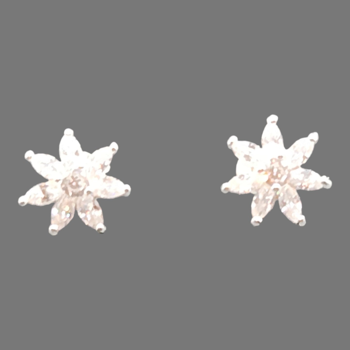 Sterling Silver FlowerbShape Kids Earrings.