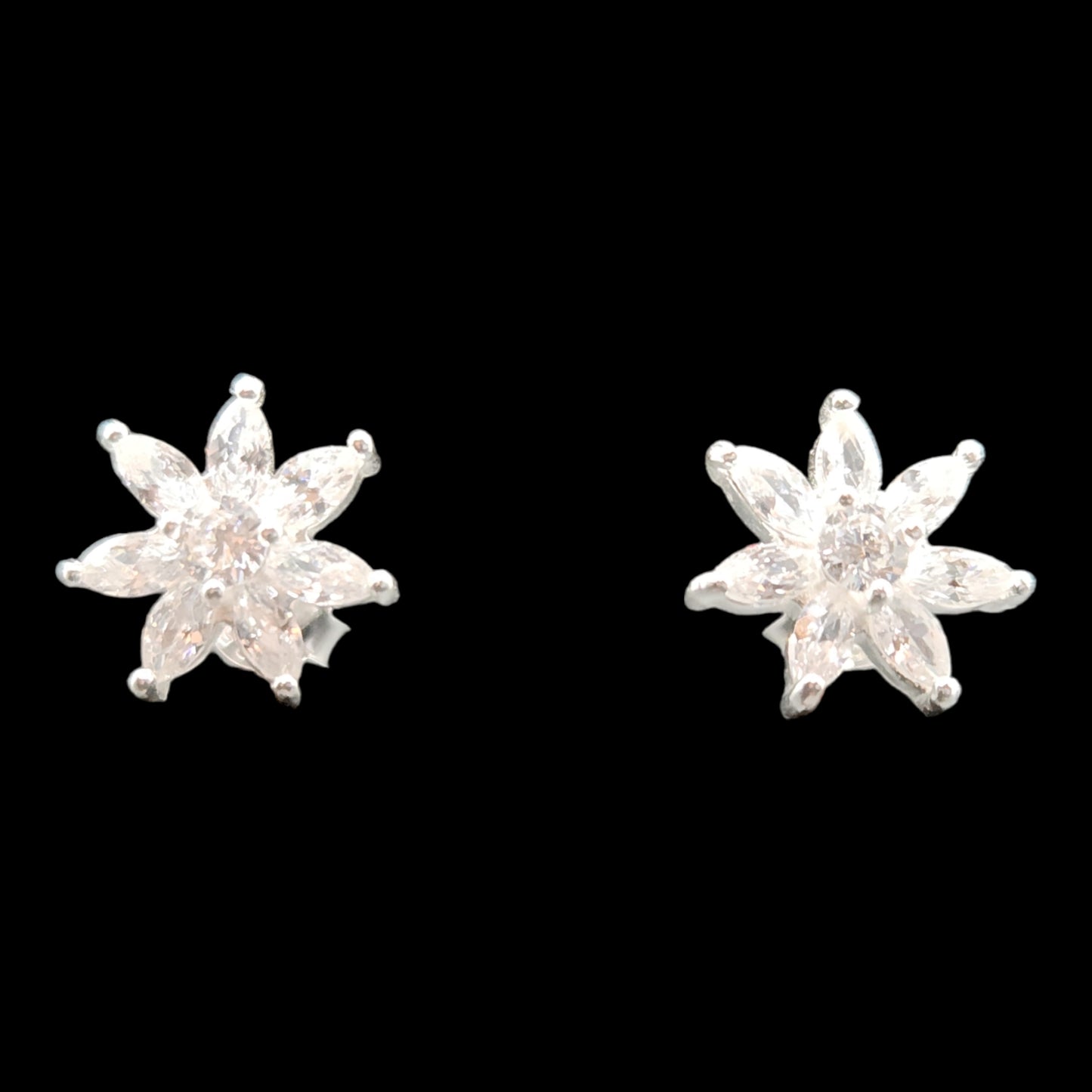 Sterling Silver FlowerbShape Kids Earrings.