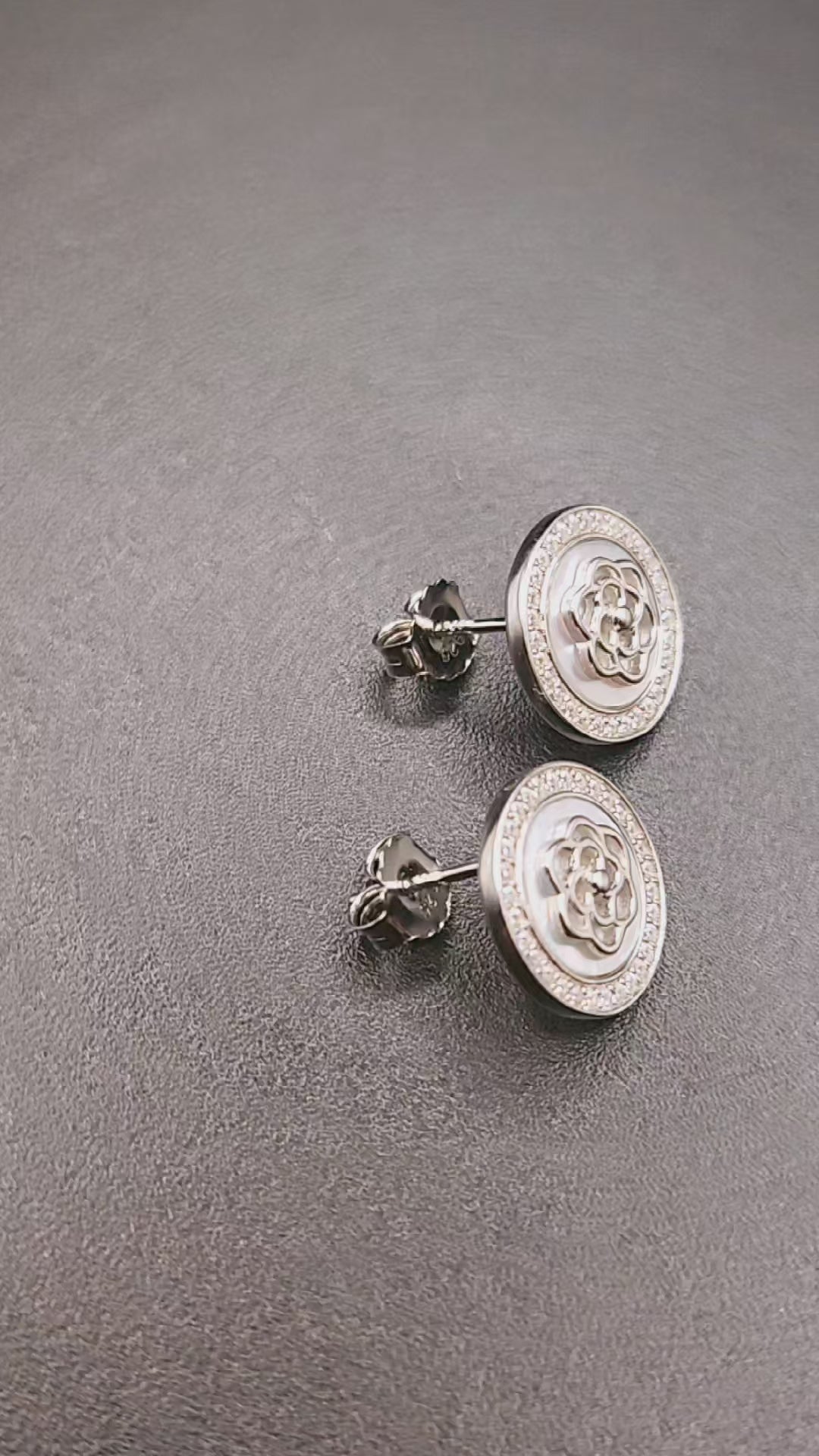 Mother of Pearl Stud Earrings.