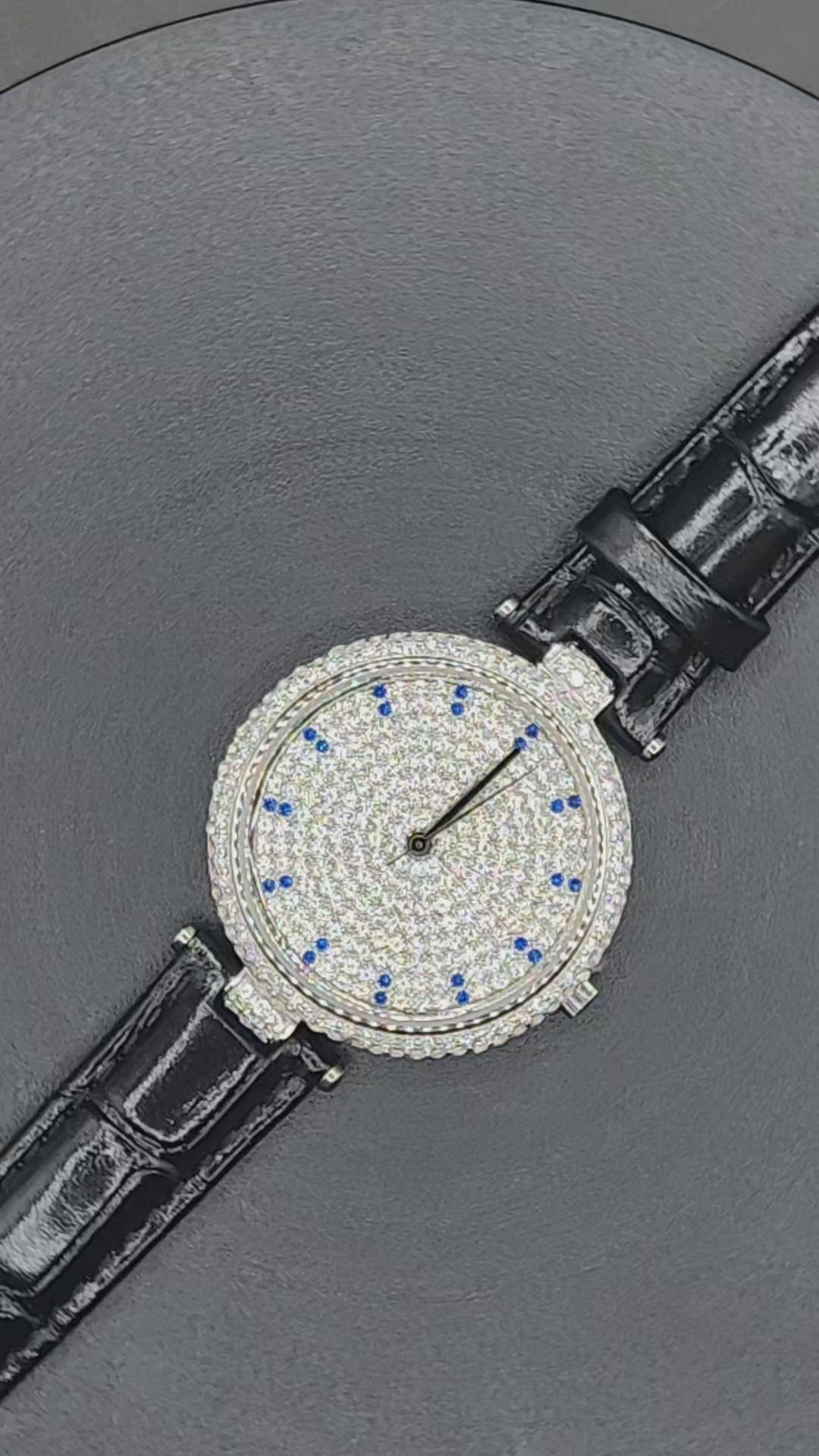Sterling Silver Dial watch With Leather Belt.